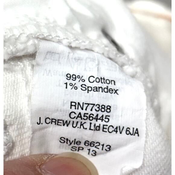 J.Crew White Jeans, Matchstick, Stretch, Spring 13, Women's Size 28 - Picture 6 of 6